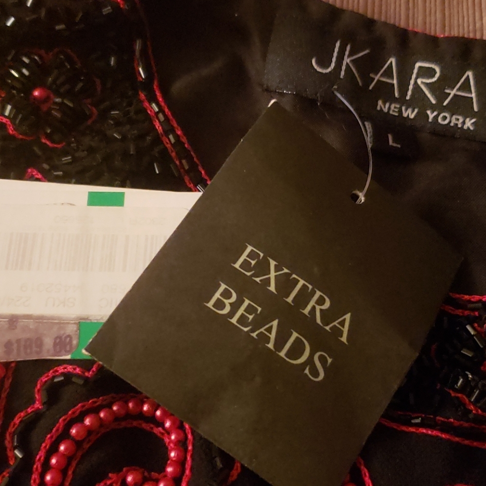 Beaded elegant JKARA New York top - Picture 10 of 14